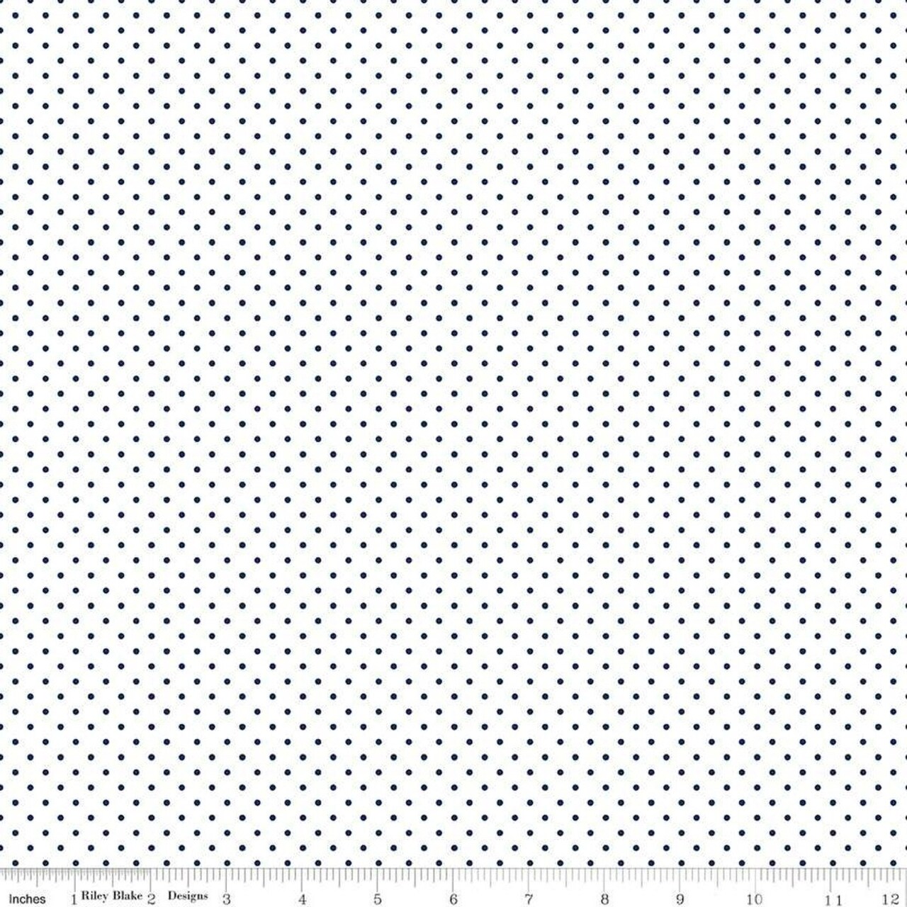 Fabric Riley Blake Basics Navy Swiss Dot on White by the Quarter Yard C660-21-NAVY